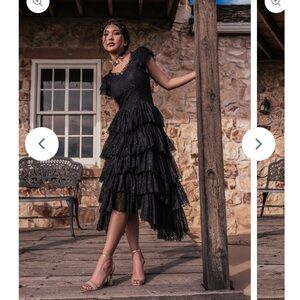 NWT JessaKae Mia Dress in Black Size XS